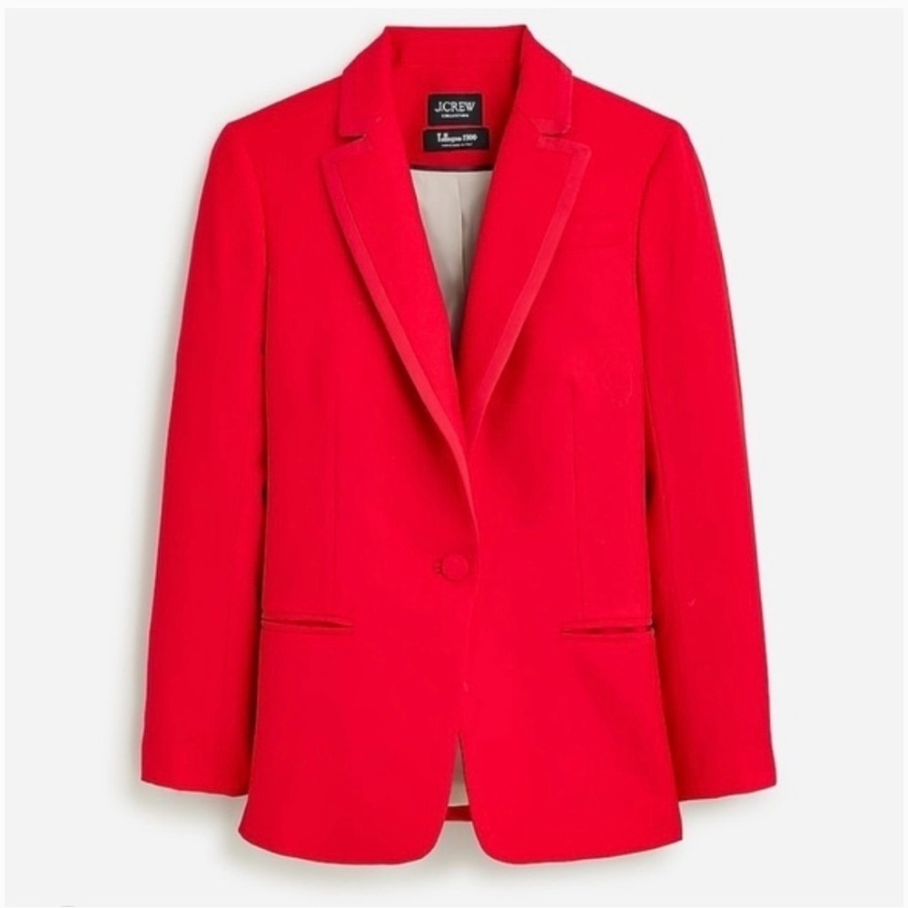 J. Crew Vibrant Red Women's Tuxedo Blazer